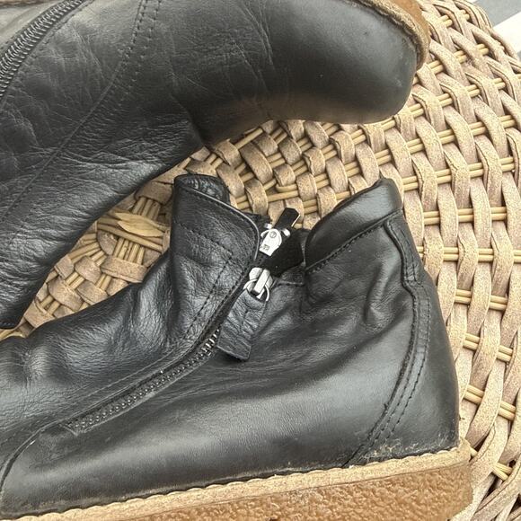 Andrea Conti Women's Ankle Boots Black Zip Comfort Flat 38 EU 7.5 US Excellent - Picture 8 of 16